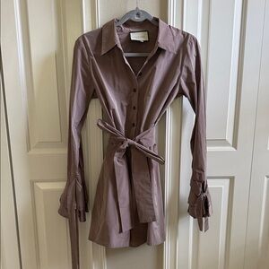 Alexis Brown Striped Shirt Dress